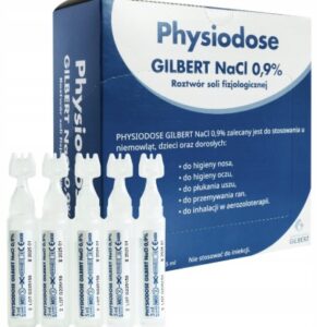 Sól fizjologiczna Glibert NaCL 0,9% roztwór chlorku sodu 5* 5ml